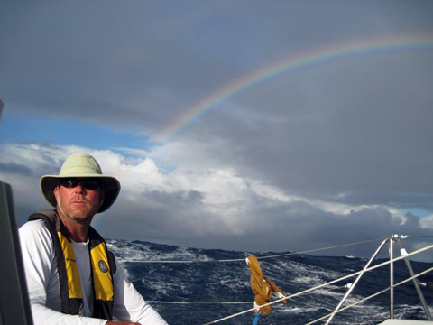 Michael with rainbow