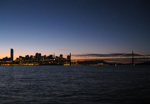 City at twilight