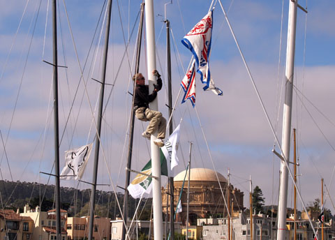 Up the mast
